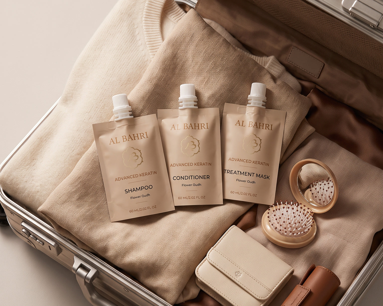 Al Bahri Advanced Keratin travel set in een koffer