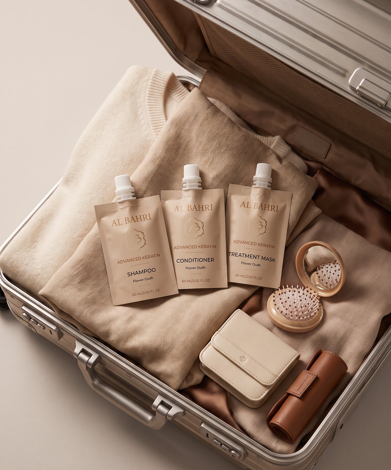 Al Bahri Advanced Keratin travel set in een koffer