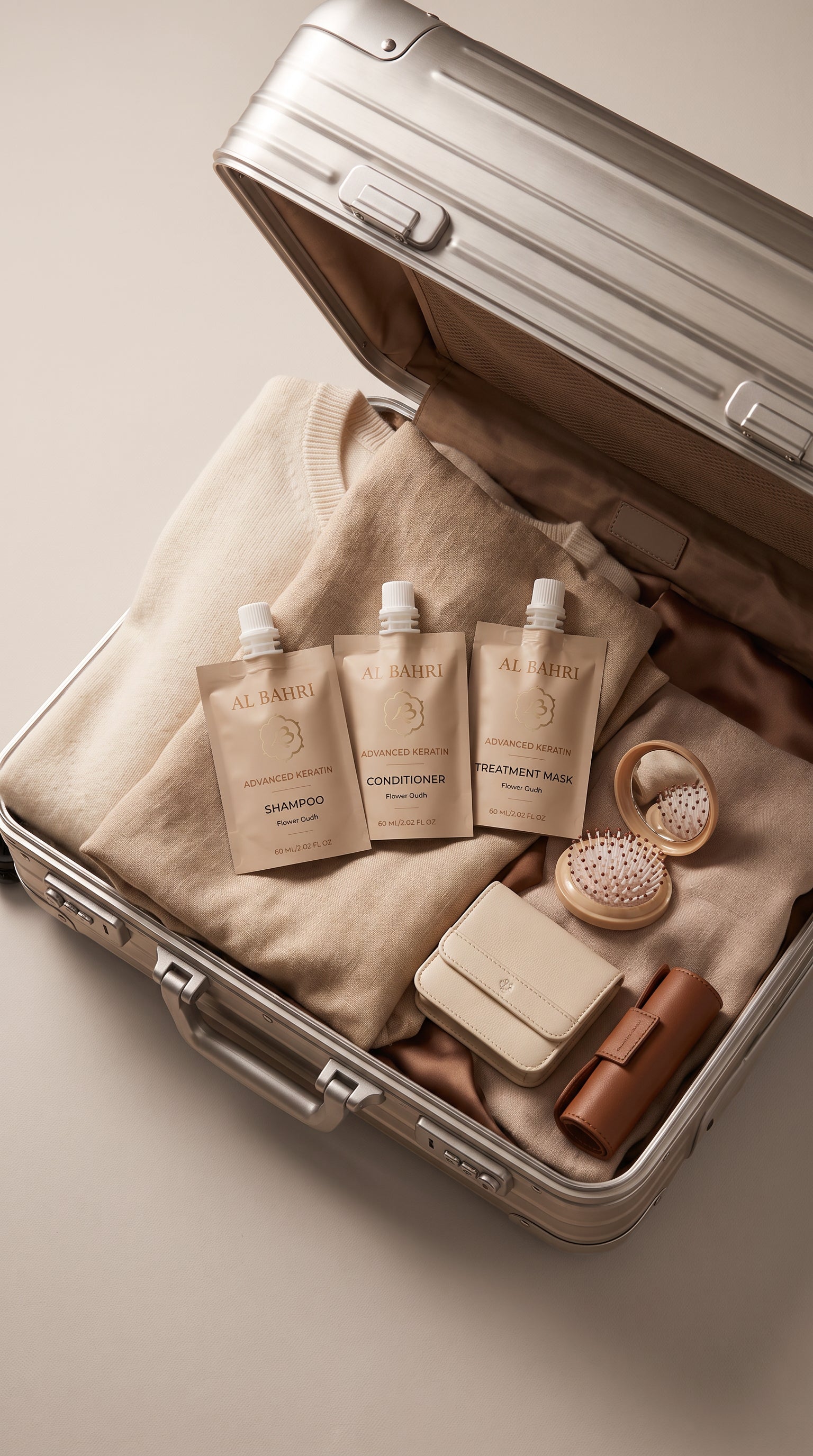 Al Bahri Advanced Keratin travel set in een koffer
