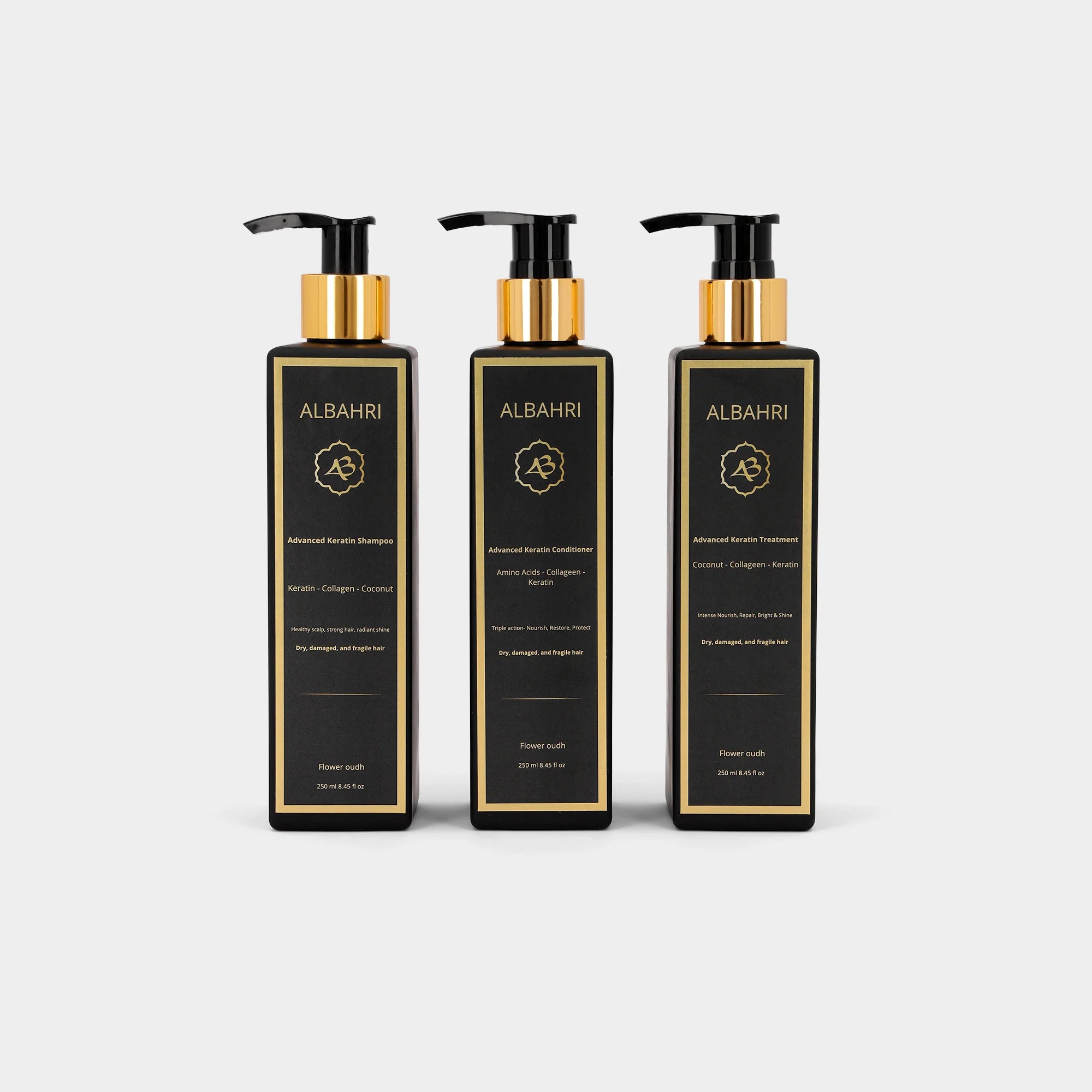 Albahri Ultimated Advanced Keratine Set – All 3 products. Shampoo – Mask – Conditioner.